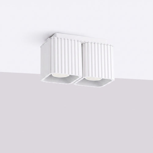 Sollux Lighting Plafondlamp RIFF 2 wit GU10 - 20,5x10x12cm