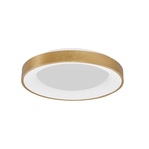 Merano Bancroft 60cm Geïntegreerde LED Semi Flush Light Geborsteld Goud Aluminium LED 50W 3250Lm 3000K