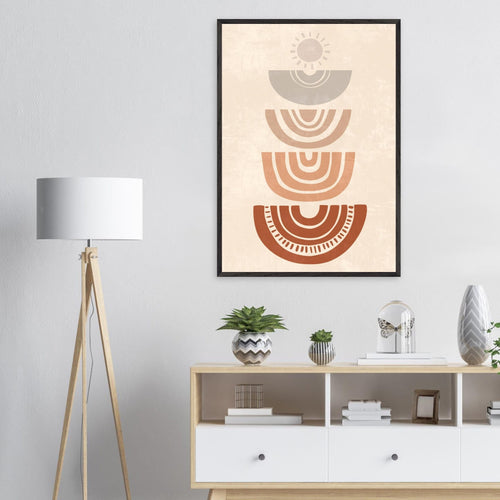 Artfulprints Poster Boho – Rising rhythm   - 50x70 cm - Meerkleurig