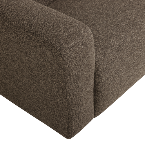 WOOOD 2-zits bank arm links Mojo Base - Bouclé - Bruin - 74x185x97