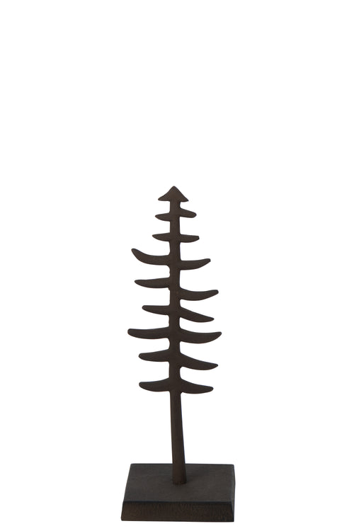 J-Line decoratie Kerstboom - aluminium - bruin - small - vtwonen shop