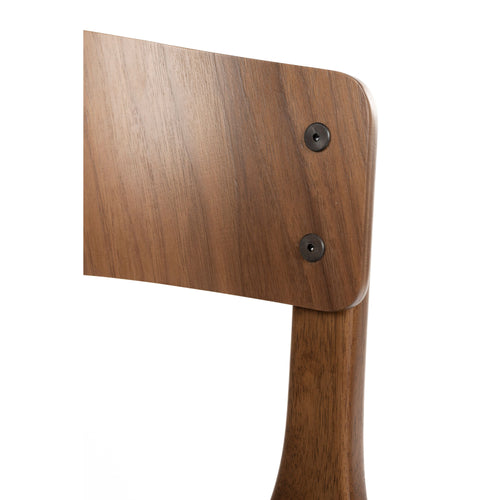 Dutchbone Bresso Eetkamerstoelen Walnoot/ Beige - Set van 2