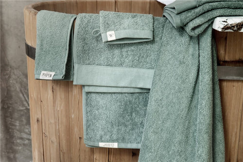 Walra - Badlaken Remade Cotton - 5x 70x140 cm - Jade - vtwonen shop