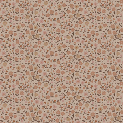 ESTAhome behang bloemetjes terracotta roze - 53 cm x 10.05 m - 131394