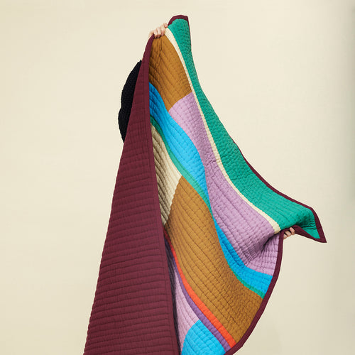Hübsch plaid Pavilion - katoen - 140x200cm