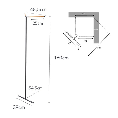 Yamazaki Leunende Hoekkapstok - Tower - Zwart - vtwonen shop