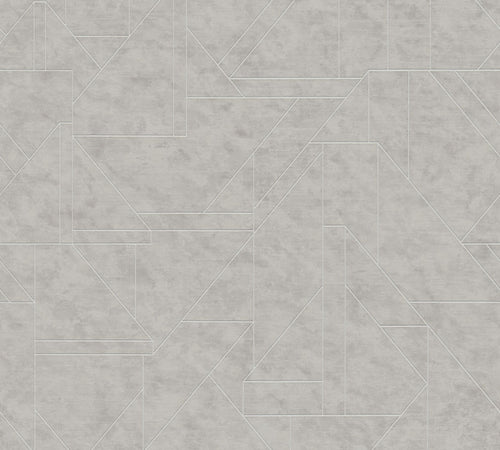 Livingwalls behang grafisch motief grijs en zilver - 53 cm x 10.05 m - AS-391183 - vtwonen shop