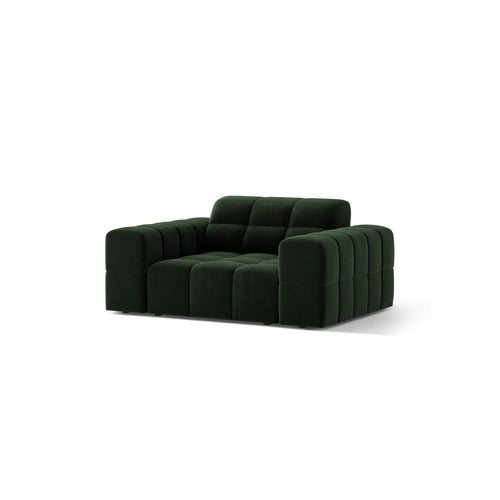 Cosmopolitan Design - Fauteuil Chicago flueel flessengroen - 102x132x78cm