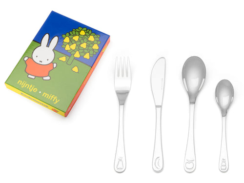 Zilverstad - Kinderbestek Nijntje Fruit 4-delige set RVS 18/10 - vtwonen shop
