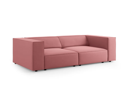 Cosmopolitan Design Bank Arendal 3-zits, flueel, zalm - 102x204x70cm