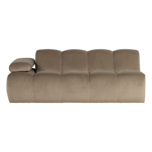 WOOOD 2-zits bank arm links Mojo - Velvet - Khaki - 74x204x97