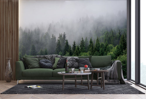 Sanders & Sanders fotobehang berglandschap met bomen groen - 270 x 375 cm - 601166 - vtwonen shop