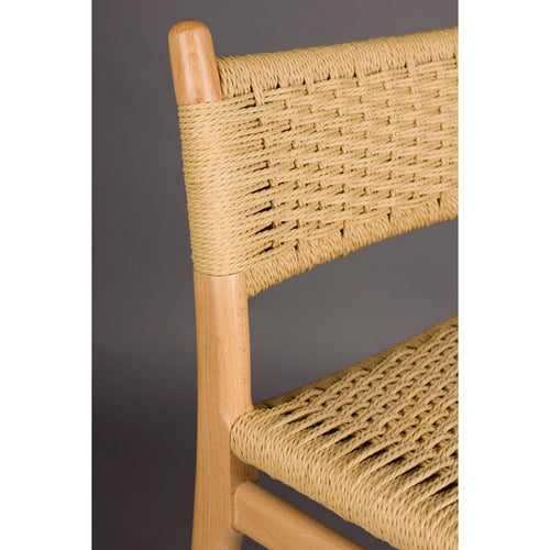 Dutchbone Cecile Barkruk rugleuning 67,5 cm Naturel