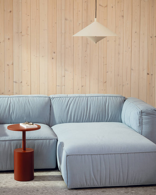 noo.ma Lobi 3-zits hoekslaapbank - Baby Blue Corduroy, hoek links