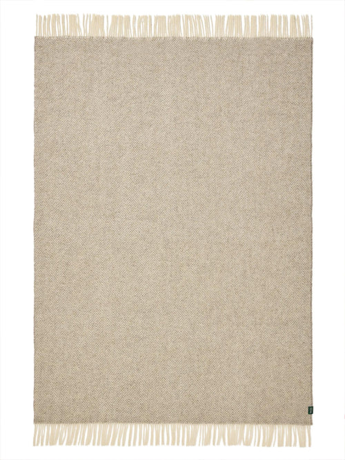 benuta wollen deken Bianca - grijs - 130x180 cm