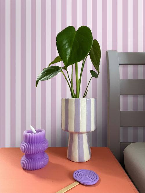 ESTAhome behang strepen paars - 53 cm x 10.05 m - 130954 - vtwonen shop