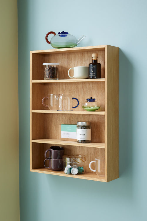 Hübsch plankenkast Cubbie - mdf/eiken fineer - 50x14xh70cm