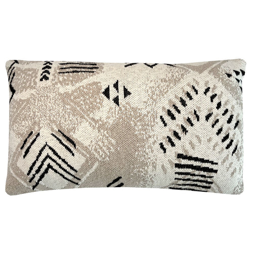 Malagoon kussen Funny block dye - gebroken wit - 35x60cm 100% organisch katoen
