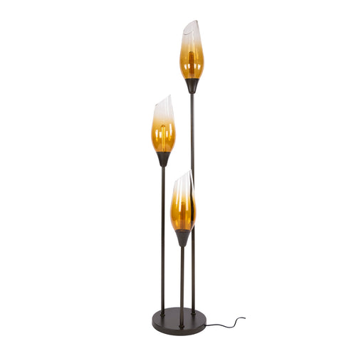 Giga Living Vloerlamp Cocoon - Bruin Glas - 170cm