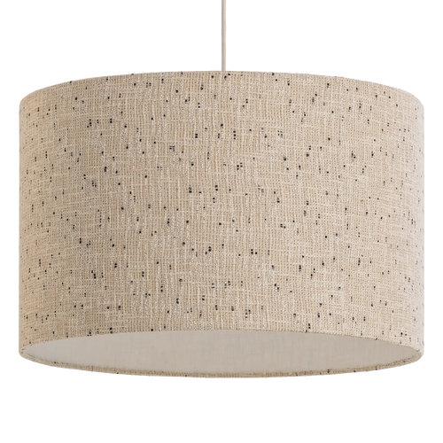 WOOOD hanglamp Loft - Metaal/Bouclé - Naturel Met Stippen - 35x55x55