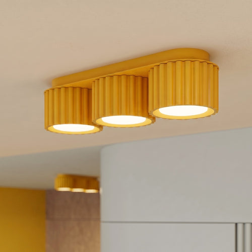 Sollux Lighting Plafondlamp AURA 3 geel Gx53 - 32,5x10x8cm
