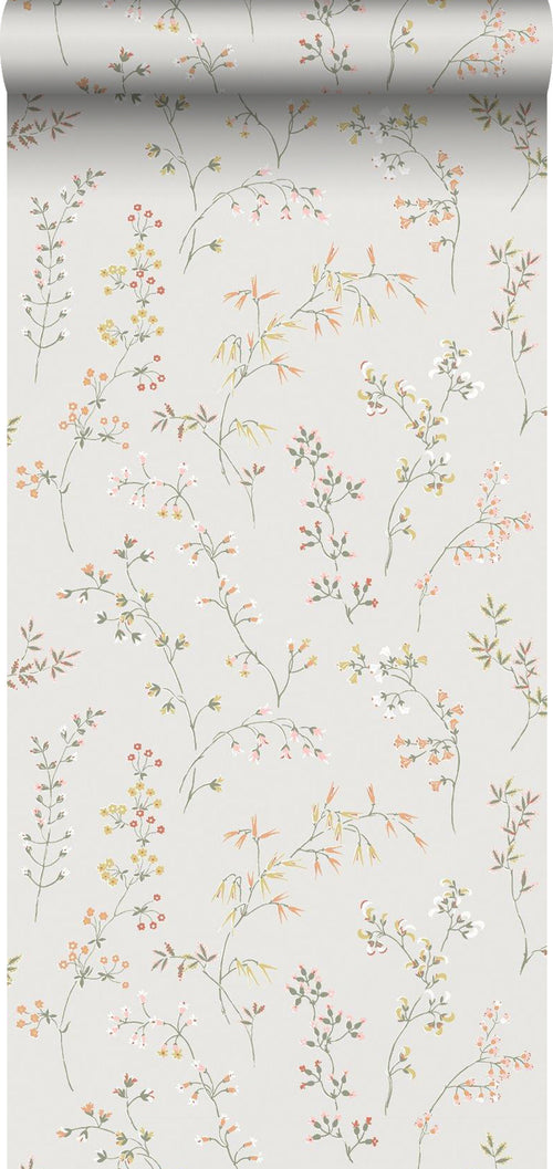 Borastapeter behang veldbloemen beige - 53 cm x 10.05 m - 660988 - vtwonen shop