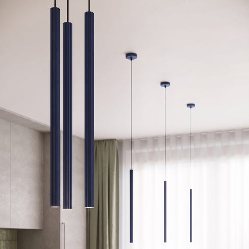 Sollux Lighting Hanglamp ARCHE 2P ultramarijn - 15x15x118cm