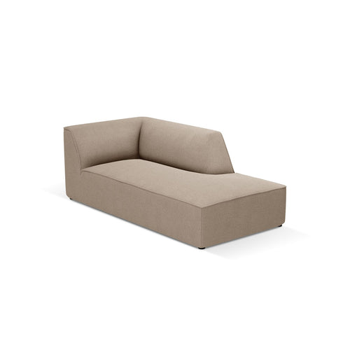 Cosmopolitan Design - Ligstoel rechts Siena structurele stof donkerbeige - 181x93x69cm