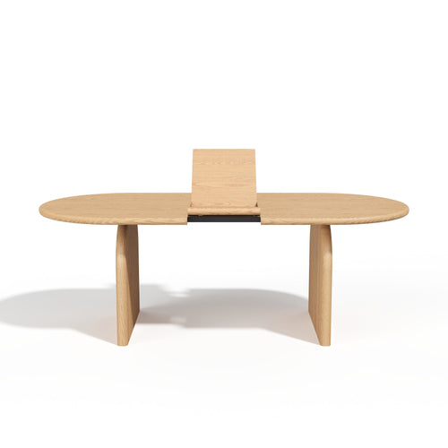 Premium Interiors - Uitschuifbare eettafel BRIA - multiplex lichte eik 220cm