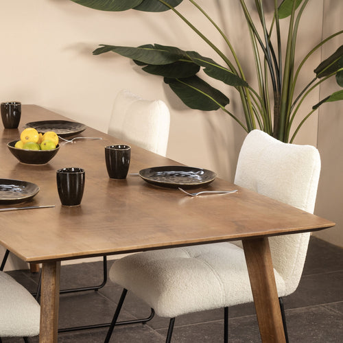 Giga Meubel Eettafel Oslo - Naturel Mangohout - 200x90x76cm