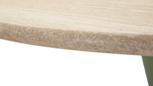 Mauro Ferretti bartafel - Ø 60 x 106 cm - groen/crème