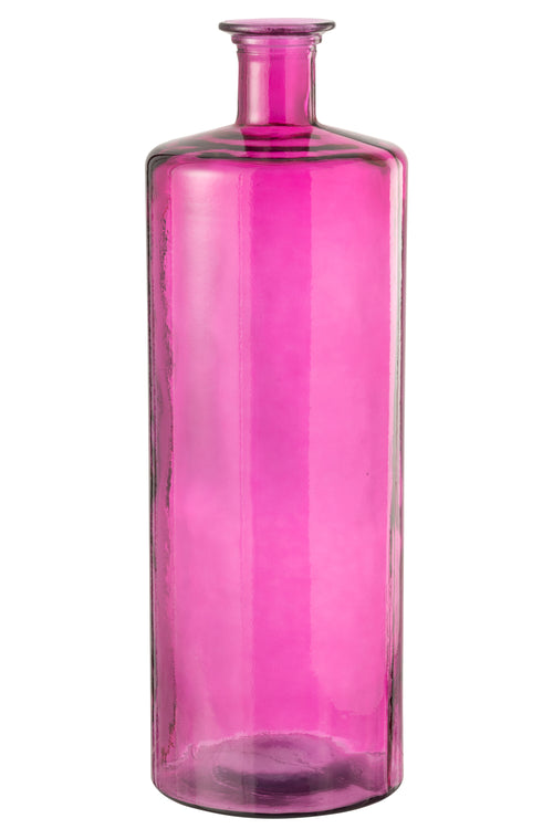 J-Line vaas Bottle - glas - roze - small - 75 cm de hauteur
