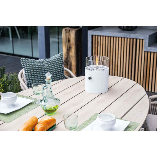 Edison tafel ovaal - 220x115 cm -taupe -light teak Vironwood - vtwonen shop