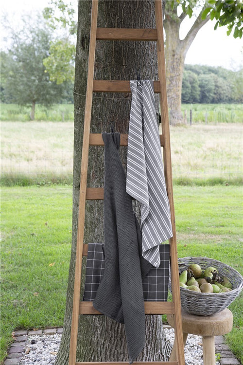 Walra - Keukenset Dry w. Cubes Uni, Stripes & Blocks - 3x 50x70 cm - Off Black