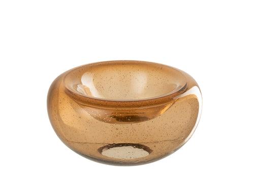 J-Line sierschaal Carol - glas - bruin - small