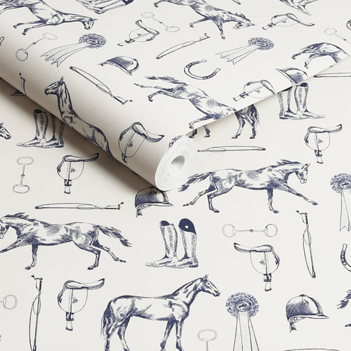 Joules Vliesbehang - Sketched Equestrian