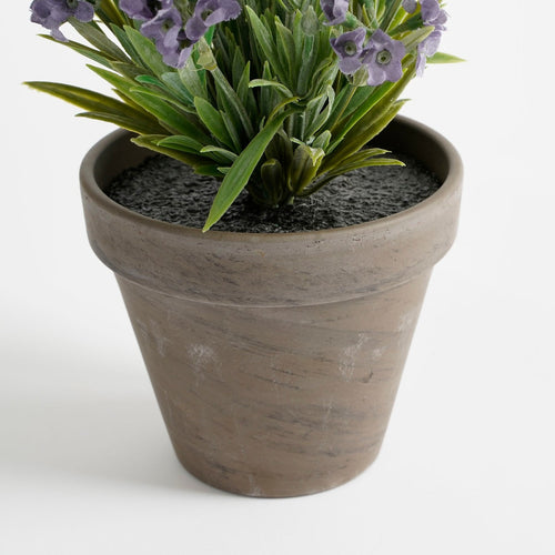 Mica Decorations Lavendel Kunstplant in Bloempot Stan - H33 x Ø20 cm - Blauw