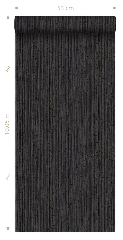 Origin Wallcoverings behang bamboe bruin zwart - 53 cm x 10,05 m - 347406 - vtwonen shop