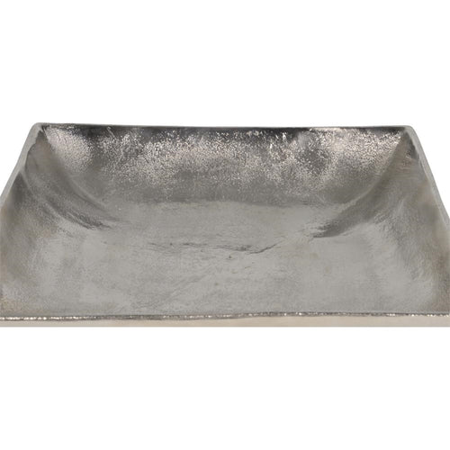 Lesli Living schaal Brush - zilver - 30x30x17cm