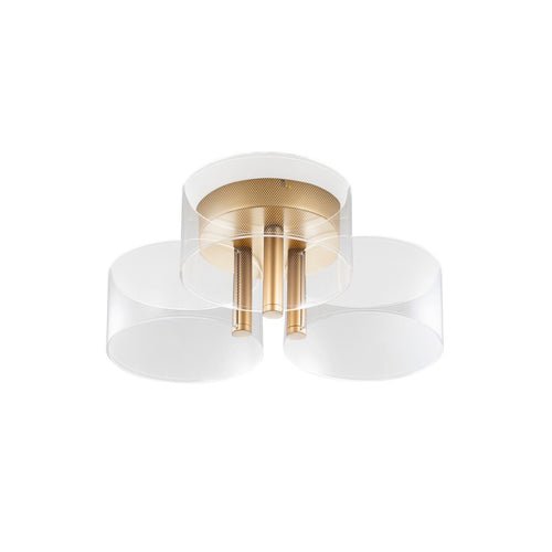 Merano Hayward Geïntegreerde LED Semi Flush Light Messing Goud Metaal LED 20.5W 950Lm 3000K
