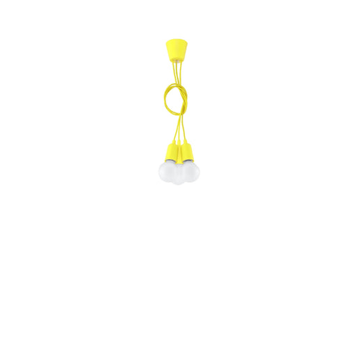 Sollux Lighting Hanglamp DIEGO 3 geel - 15x15x90cm
