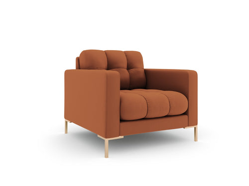 Cosmopolitan Design Fauteuil Bali structurele stof, baksteen - 96x87x75cm