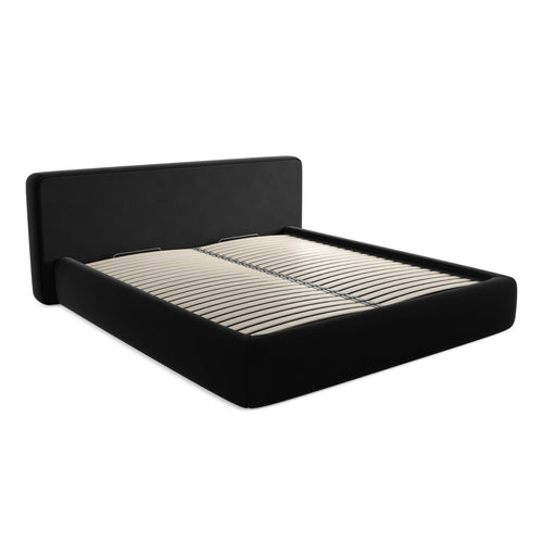 LaMiaSofa Bed met opbergruimte Firenze - velours - zwart - 220x225x82