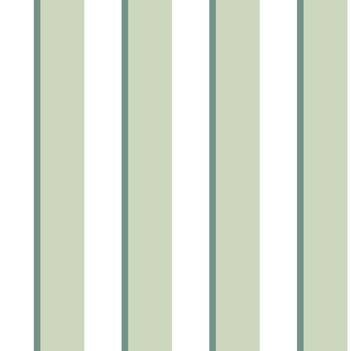 ESTAhome behang strepen groen en wit - 50 x 900 cm - 131905