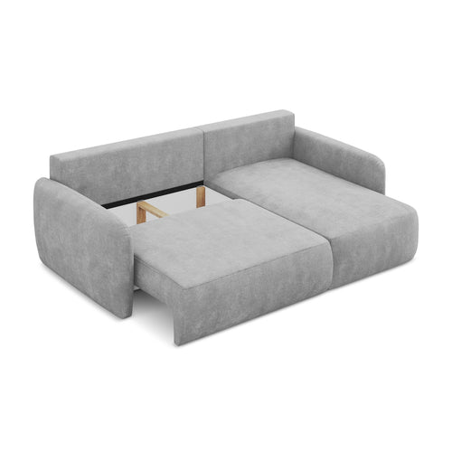 LaMiaSofa hoekbank rechts Corle - chenille stof - lichtgrijs - 207x148x86