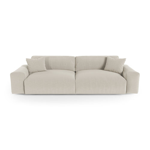Premium Interiors - Bank  CHEER - zacht aanvoelende geweven stof  beige 220cm