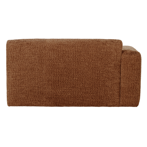 WOOOD 1,5-zits bank arm links Mojo Base - Wollig - Roestbruin - 74x145x97