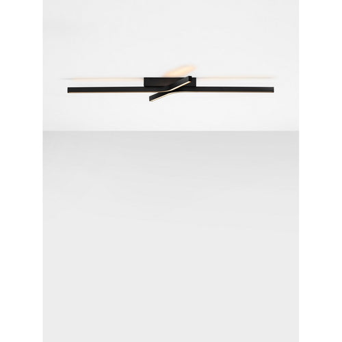 Nova Luce AKRO Geïntegreerde LED-plafondlamp, matzwart, Triac dimbaar, 41W, 2795lm, 2700-3000-4000K kleurtemperatuur, DIP-schakelaar