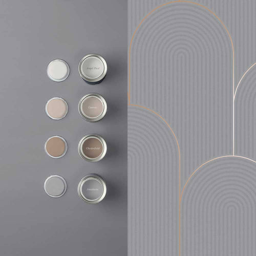 Graham & Brown Vliesbehang - Lancet Grey & Rose gold - 10mx52cm - vtwonen shop