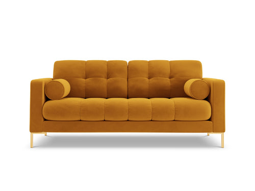 Cosmopolitan Design Bank Bali 2-zits, flueel, geel - 96x152x75cm